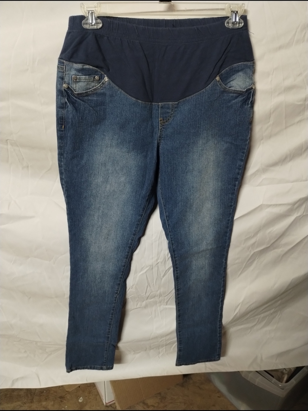 Maternity Stretch Panel Blue Denim Jeans